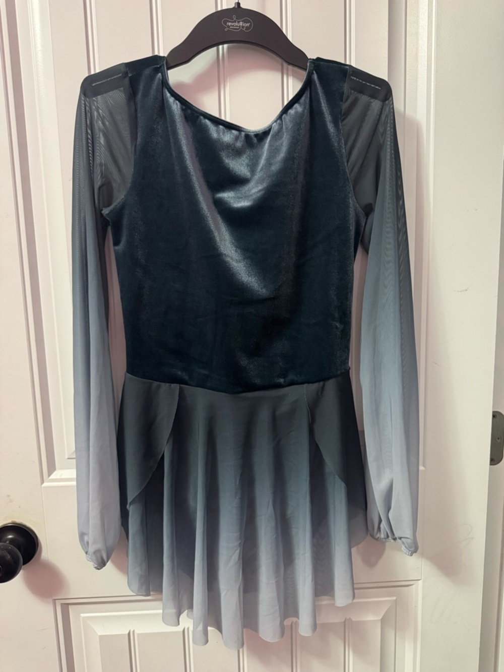 Weissman Teal Velvet Ballet Dance Dress